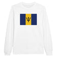 T-shirt manches longues barbade coton mélangé drapeau couleur
