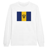T-shirt manches longues barbade coton mélangé drapeau couleur