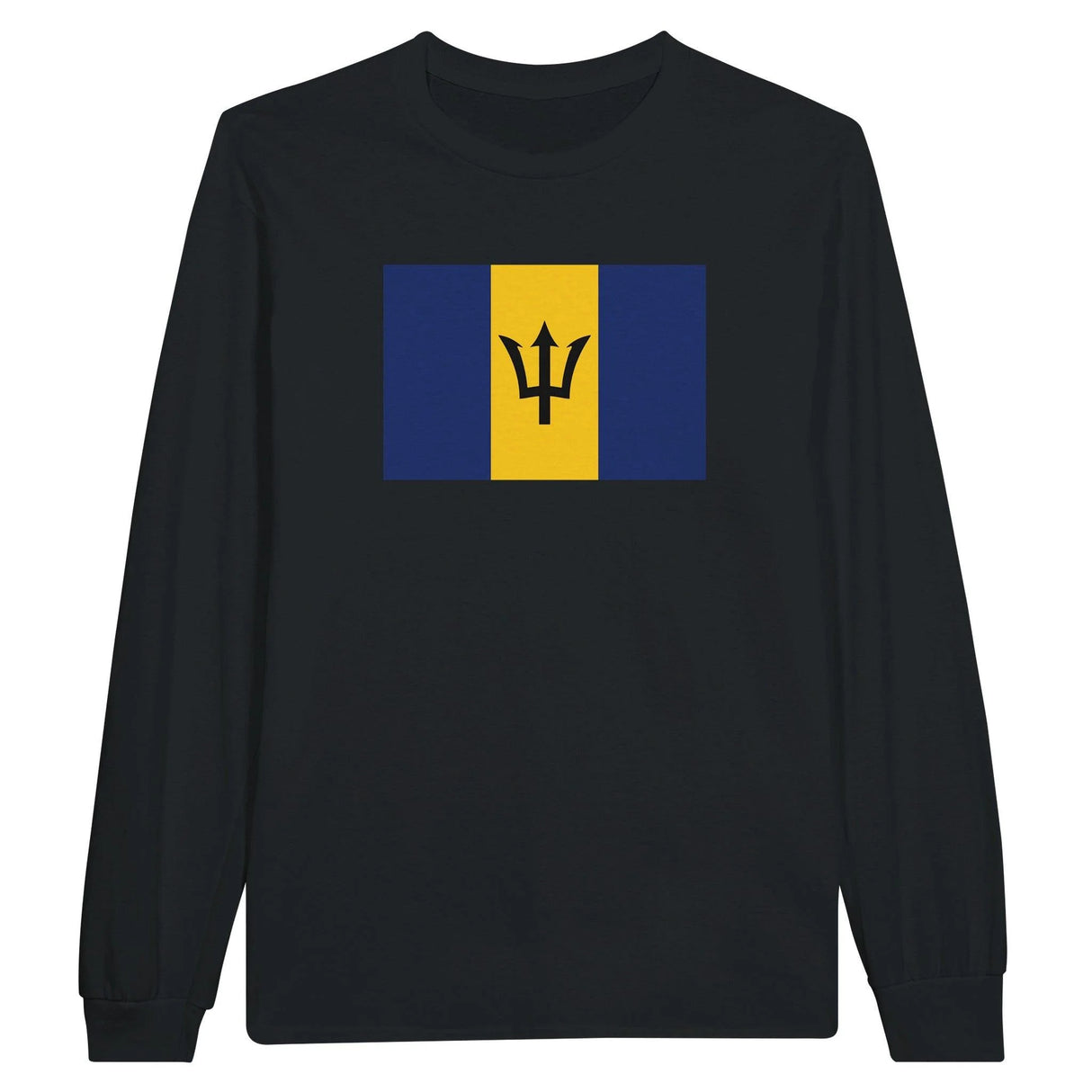 T-shirt manches longues barbade coton mélangé drapeau couleur