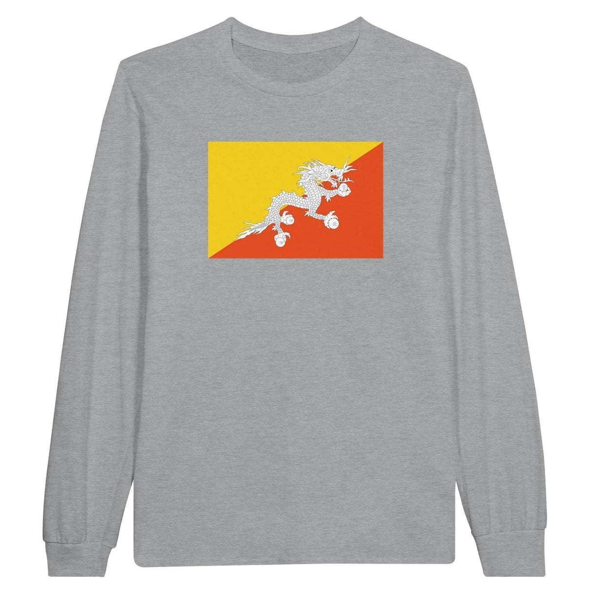 T-shirt manches longues bhoutan couleur coton mélangé doux