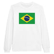 T-shirt manches longues brésil coton mélangé imprimé doux