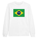 T-shirt manches longues brésil coton mélangé imprimé doux