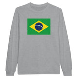 T-shirt manches longues brésil coton mélangé imprimé doux