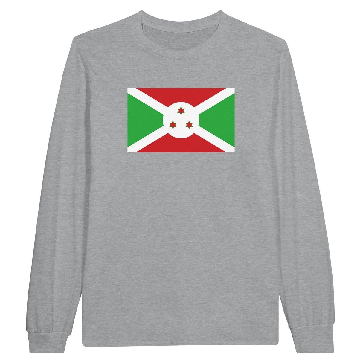 T-shirt manches longues burundi couleur coton mélangé doux