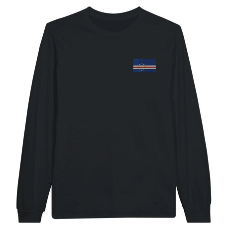 T-shirt manches longues cap-vert broderie coton doux