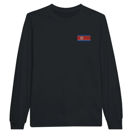T-shirt manches longues corée du nord broderie coton doux