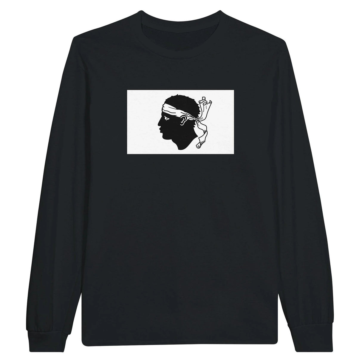 T-shirt manches longues corse couleur coton mélangé doux