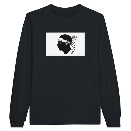 T-shirt manches longues corse couleur coton mélangé doux