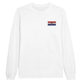T-shirt manches longues croatie broderie couleur coton doux
