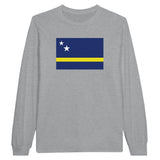 T-shirt manches longues curaçao couleur coton mélangé