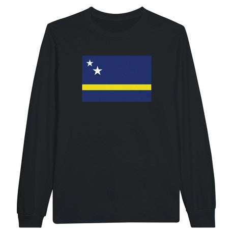 T-shirt manches longues curaçao couleur coton mélangé
