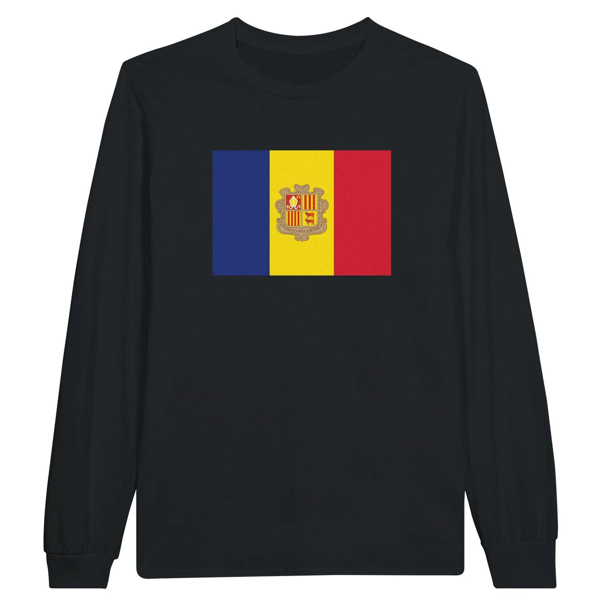 T-shirt manches longues drapeau andorre coton mélangé