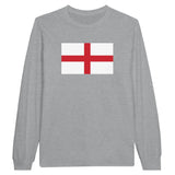 T-shirt manches longues drapeau angleterre coton mélangé