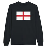 T-shirt manches longues drapeau angleterre coton mélangé