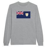T shirt manches longues drapeau anguilla coton mélangé