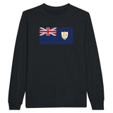 T shirt manches longues drapeau anguilla coton mélangé