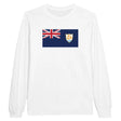 T shirt manches longues drapeau anguilla coton mélangé
