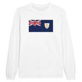 T shirt manches longues drapeau anguilla coton mélangé