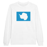 T-shirt manches longues drapeau antarctique coton mélangé