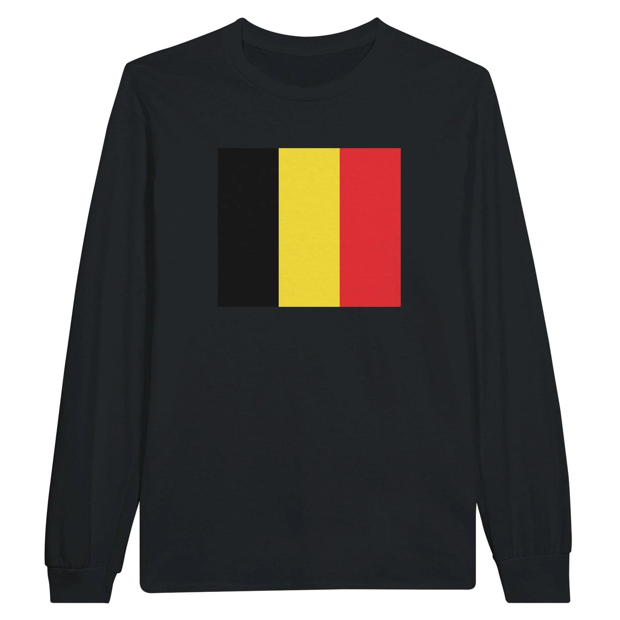 T-shirt manches longues drapeau belgique coton mélangé doux