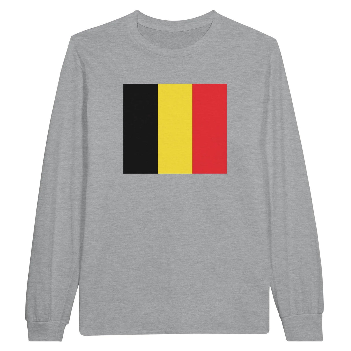 T-shirt manches longues drapeau belgique coton mélangé doux
