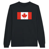 T-shirt manches longues drapeau canada coton mélangé doux