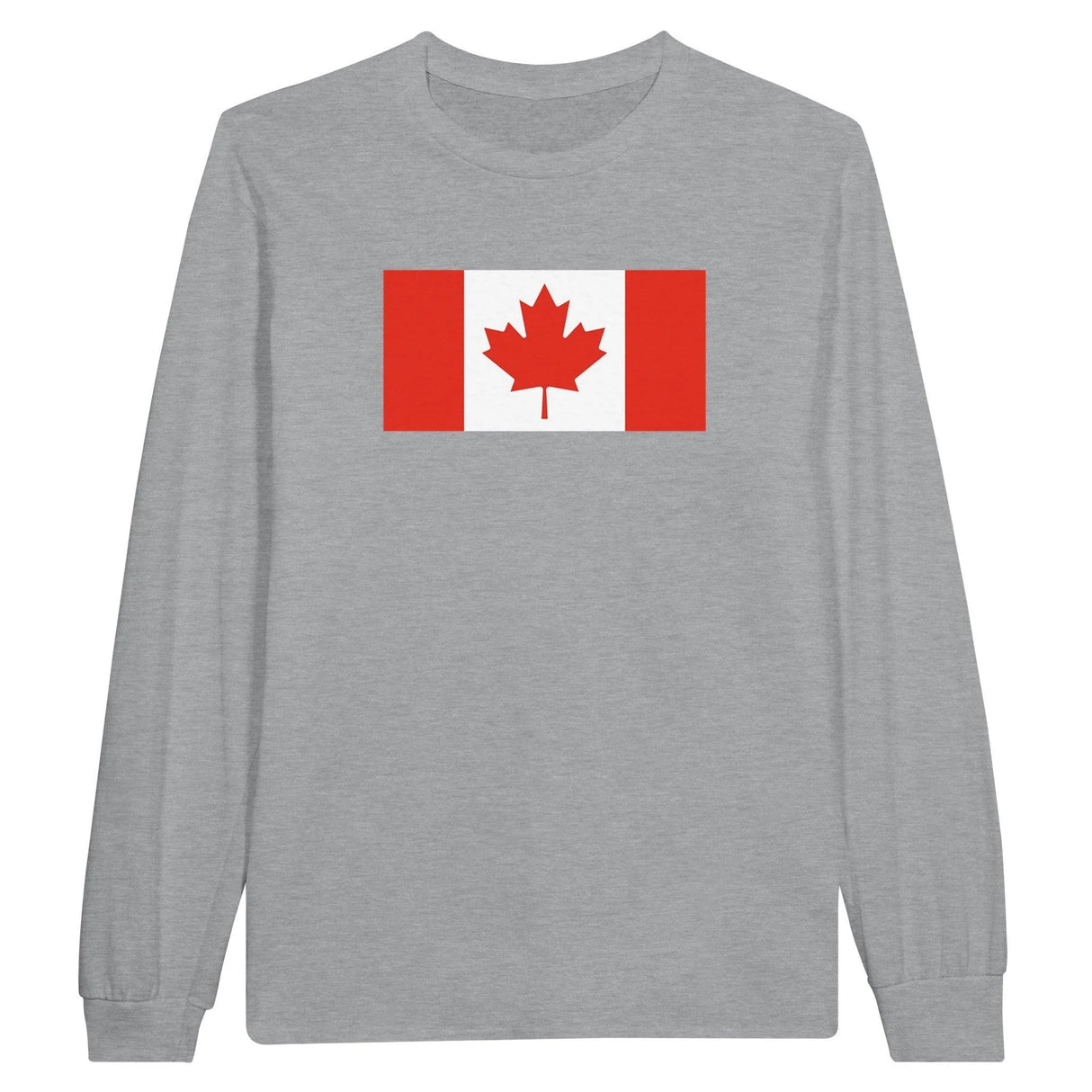 T-shirt manches longues drapeau canada coton mélangé doux