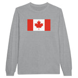 T-shirt manches longues drapeau canada coton mélangé doux