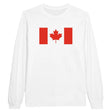 T-shirt manches longues drapeau canada coton mélangé doux