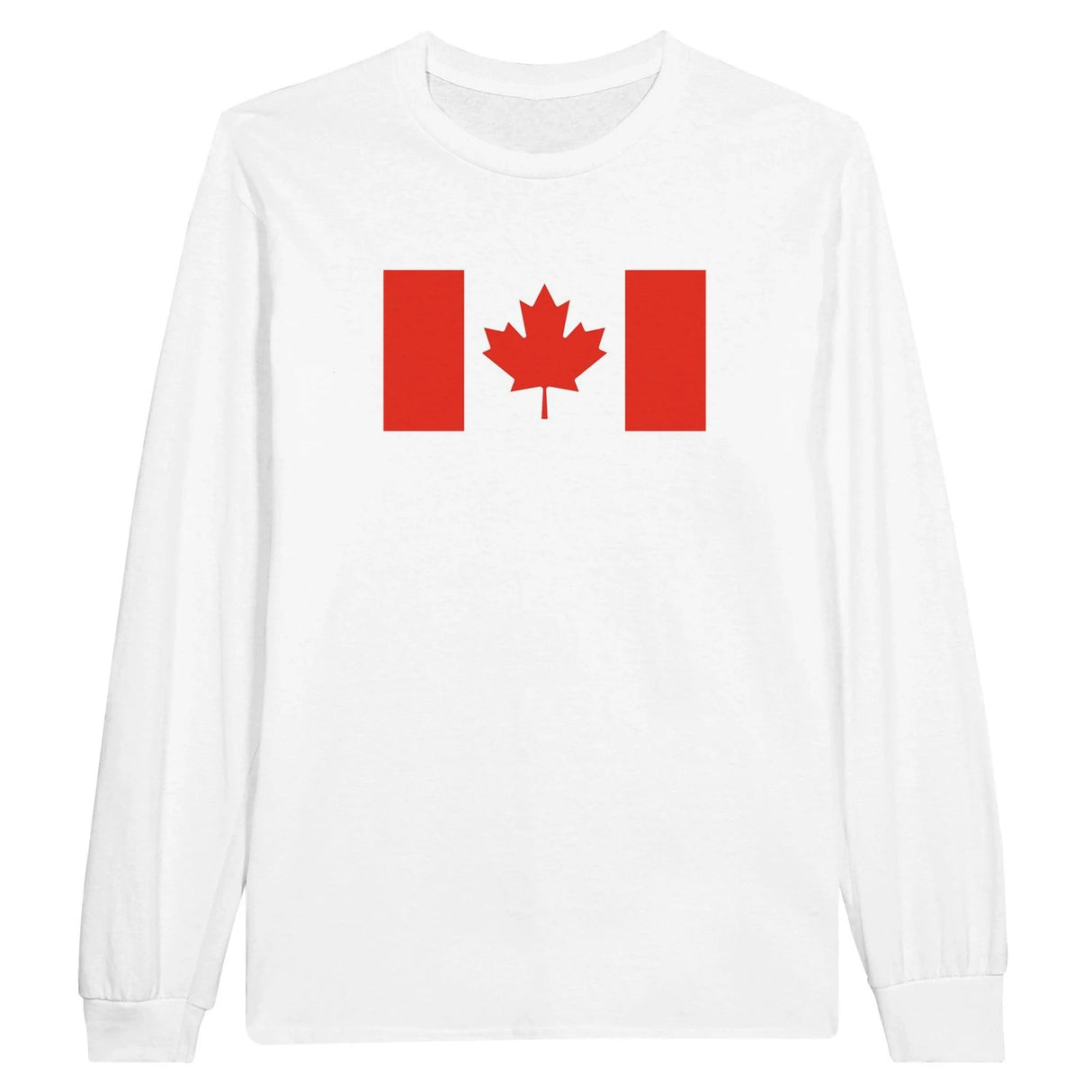 T-shirt manches longues drapeau canada coton mélangé doux