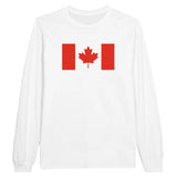 T-shirt manches longues drapeau canada coton mélangé doux