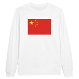 T-shirt manches longues drapeau chine coton mélangé doux