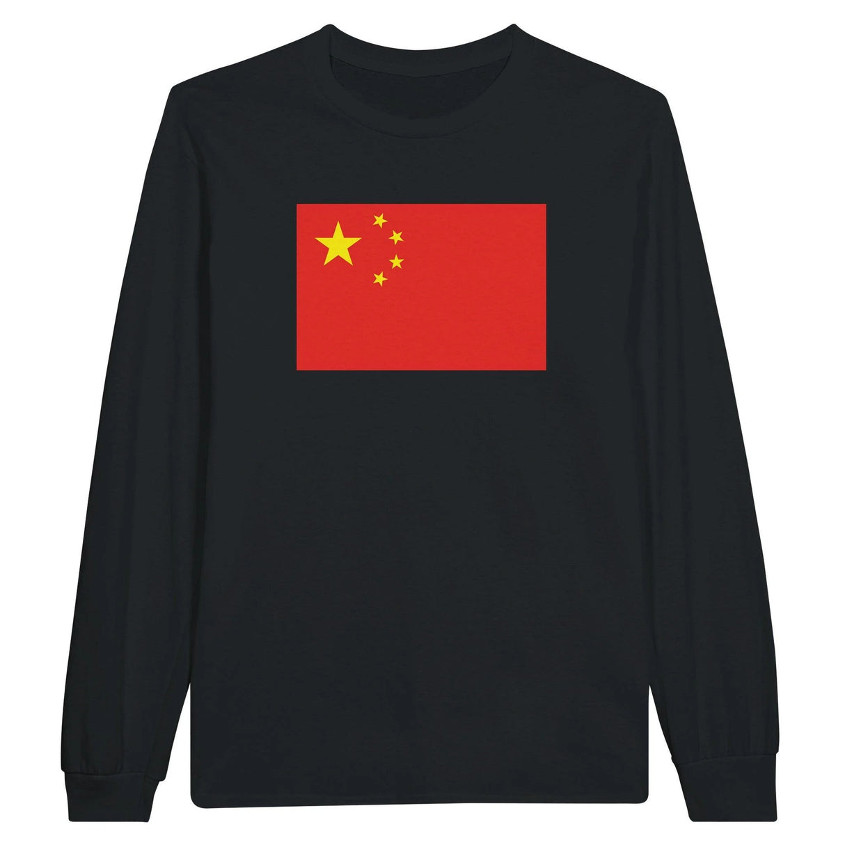 T-shirt manches longues drapeau chine coton mélangé doux