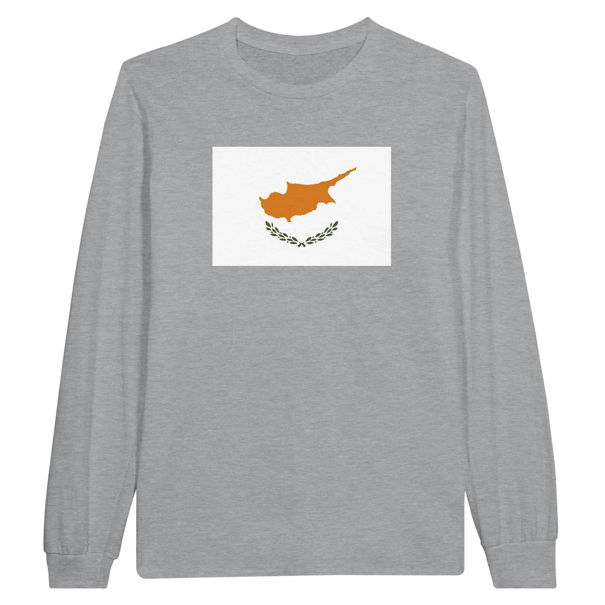 T-shirt manches longues drapeau chypre coton mélangé doux