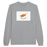 T-shirt manches longues drapeau chypre coton mélangé doux
