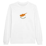 T-shirt manches longues drapeau chypre coton mélangé doux