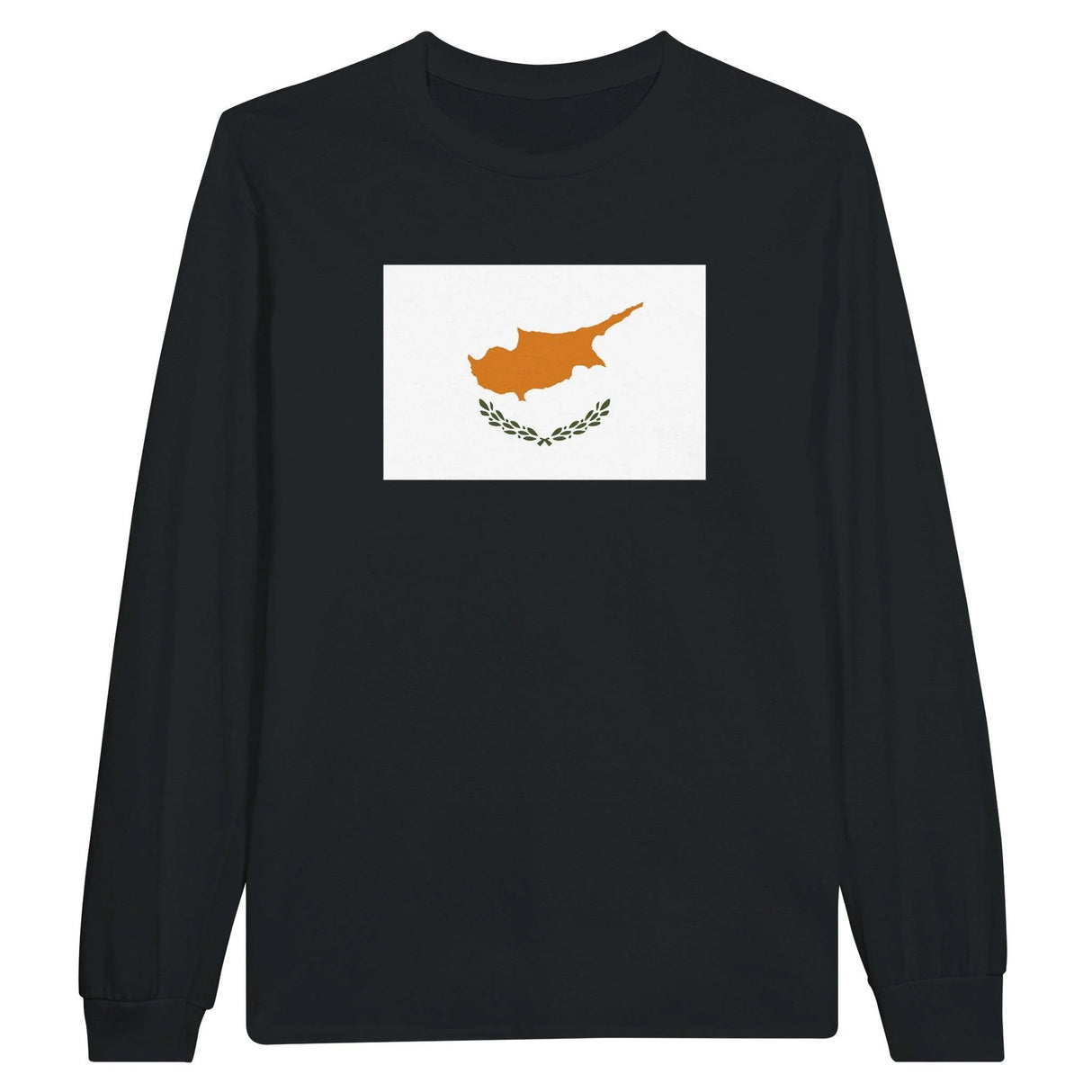 T-shirt manches longues drapeau chypre coton mélangé doux