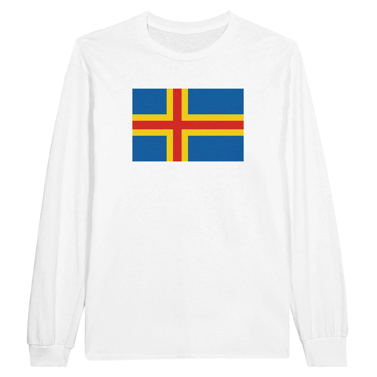 T-shirt manches longues drapeau d’åland coton mélangé