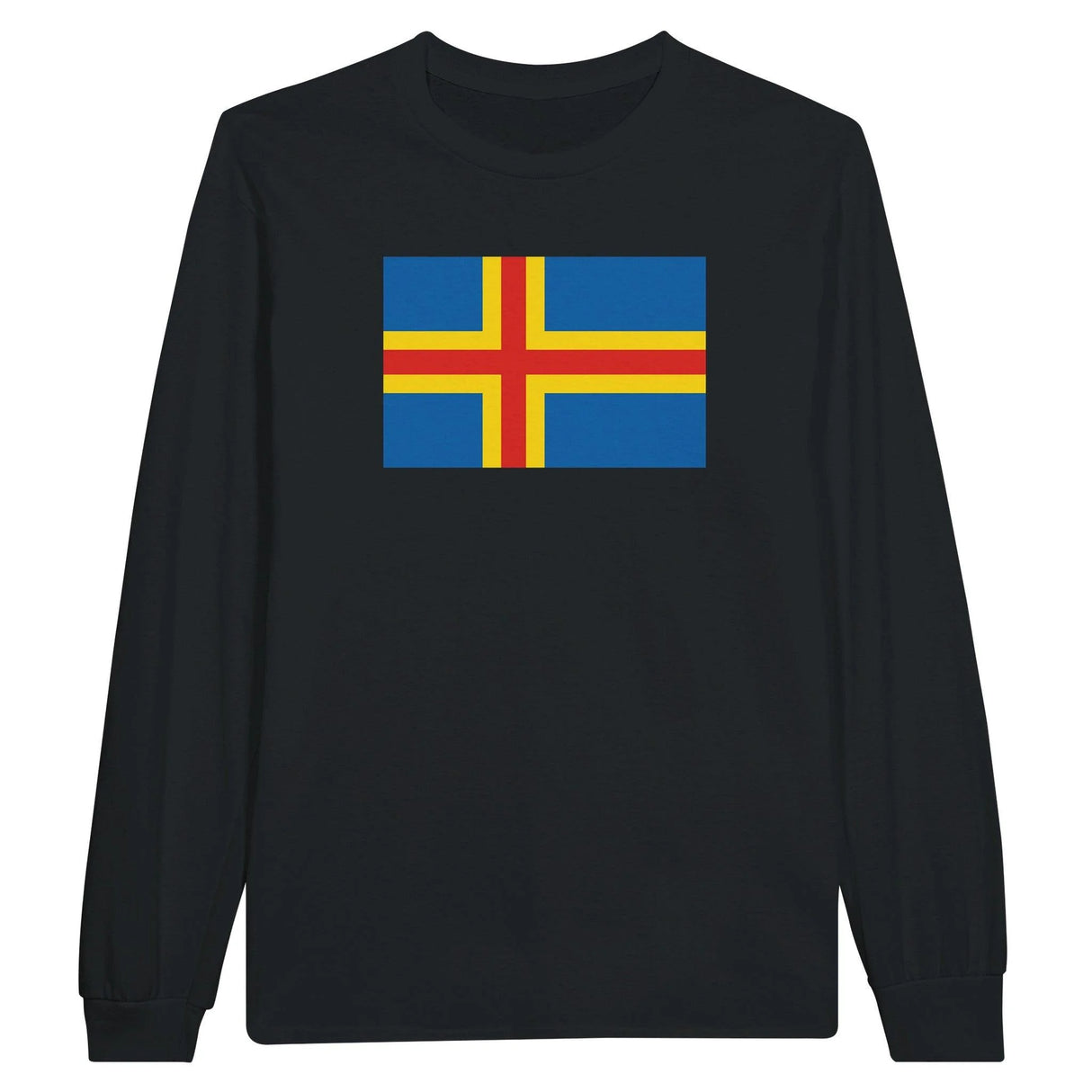 T-shirt manches longues drapeau d’åland coton mélangé