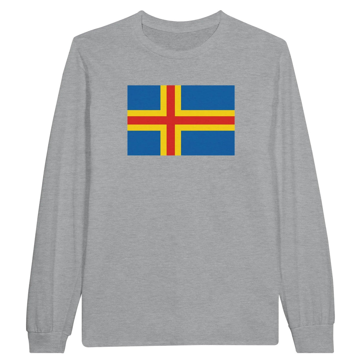 T-shirt manches longues drapeau d’åland coton mélangé