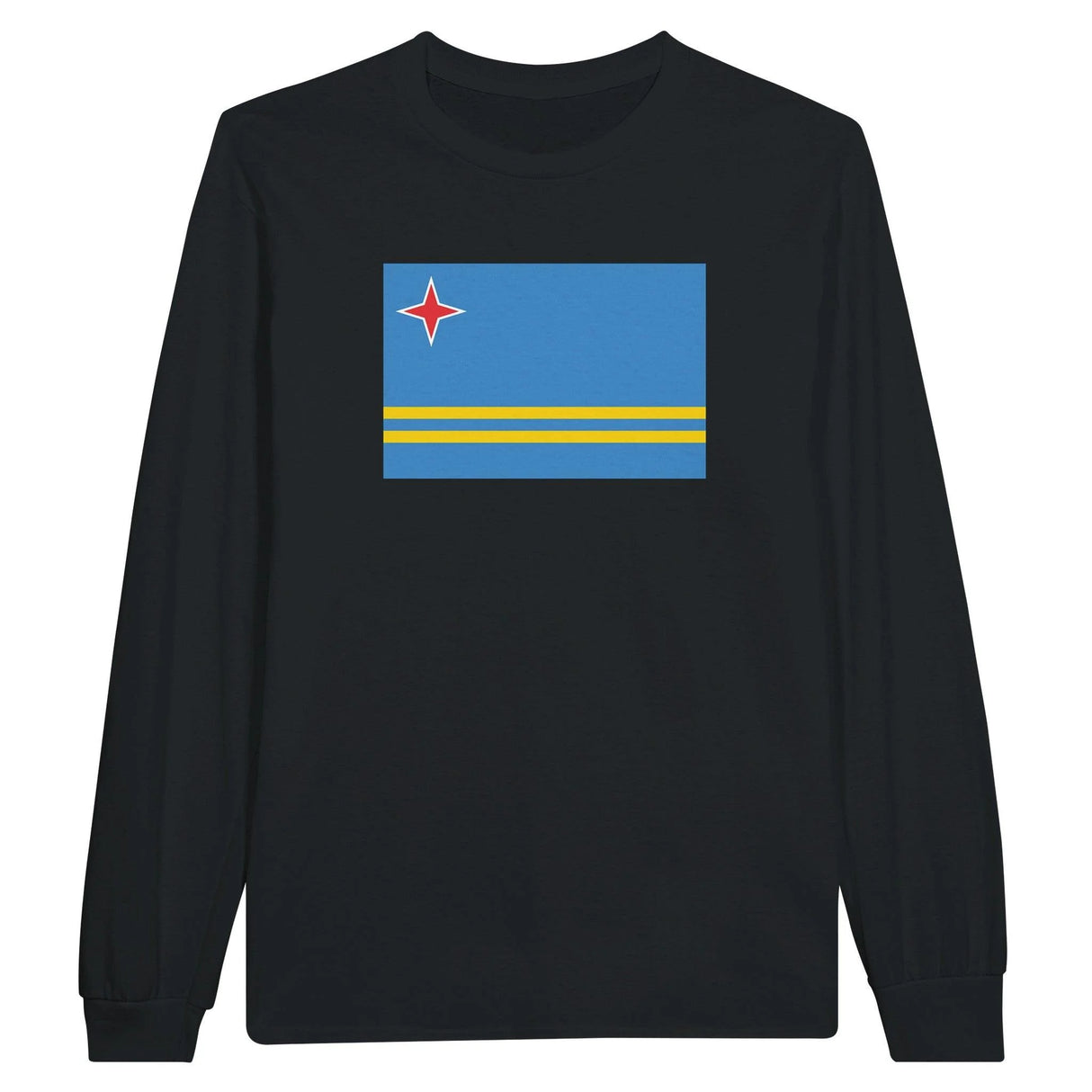 T-shirt manches longues drapeau d’aruba coton mélangé