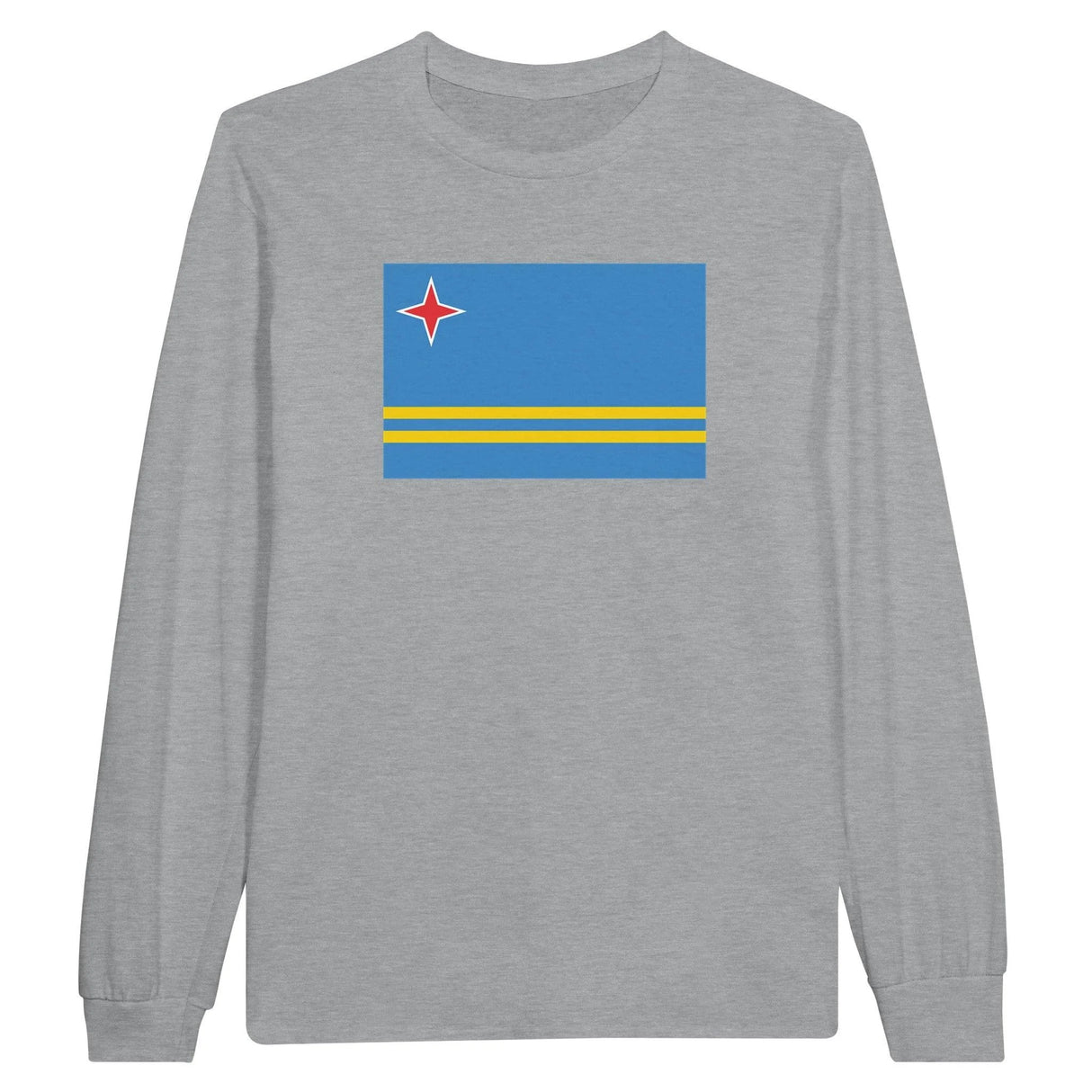 T-shirt manches longues drapeau d’aruba coton mélangé