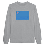 T-shirt manches longues drapeau d’aruba coton mélangé