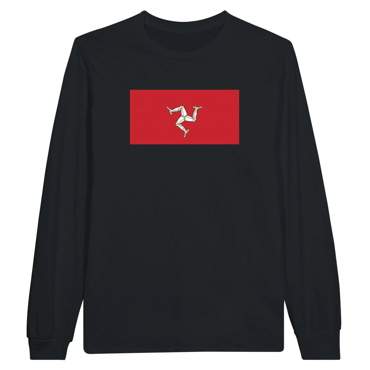 T-shirt manches longues drapeau île de man coton mélangé