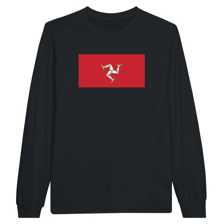 T-shirt manches longues drapeau île de man coton mélangé