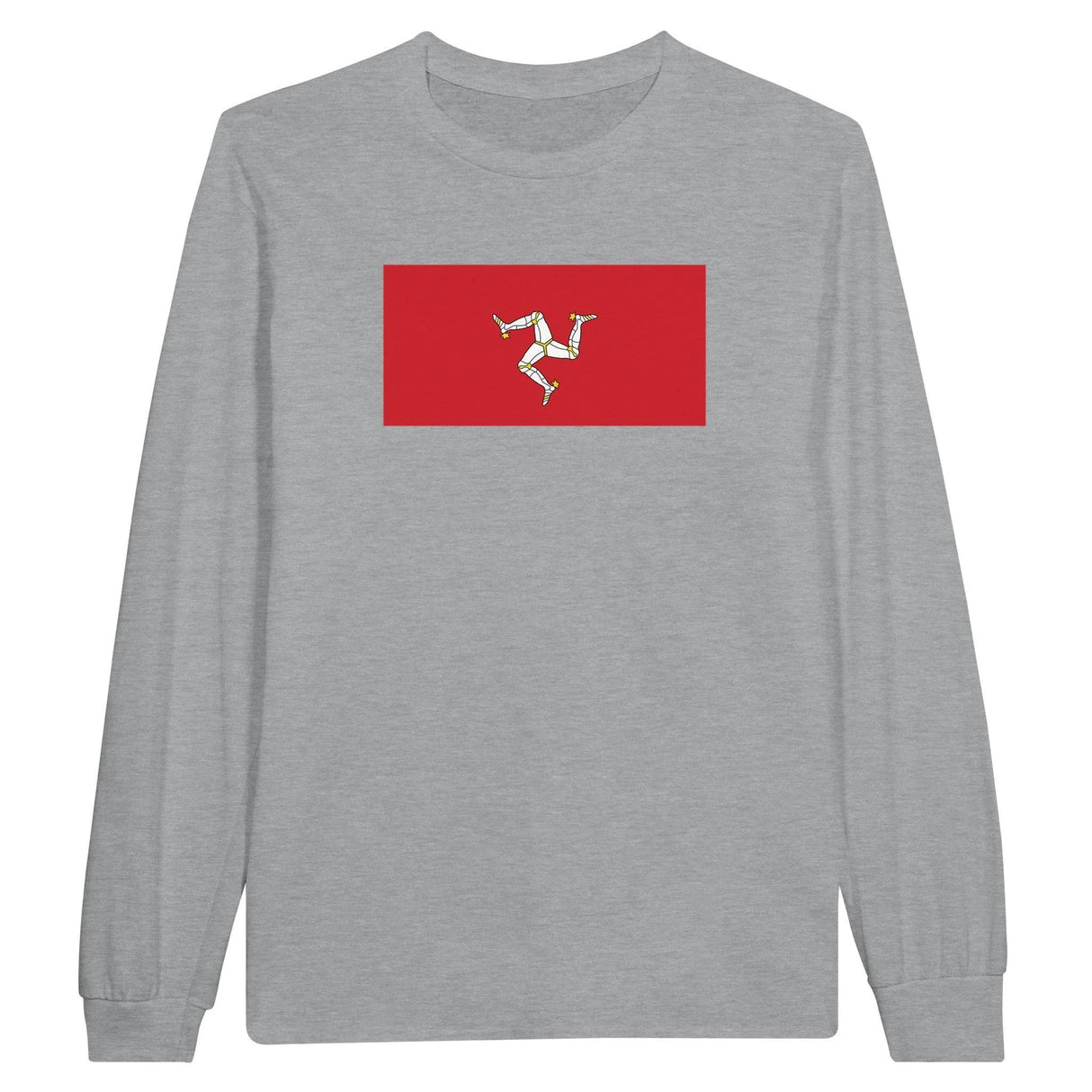 T-shirt manches longues drapeau île de man coton mélangé
