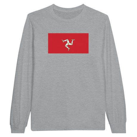 T-shirt manches longues drapeau île de man coton mélangé