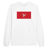 T-shirt manches longues drapeau île de man coton mélangé