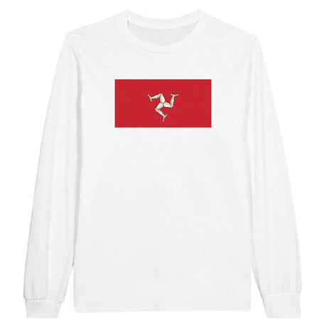 T-shirt manches longues drapeau île de man coton mélangé