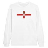 T-shirt manches longues drapeau irlande du nord coton doux